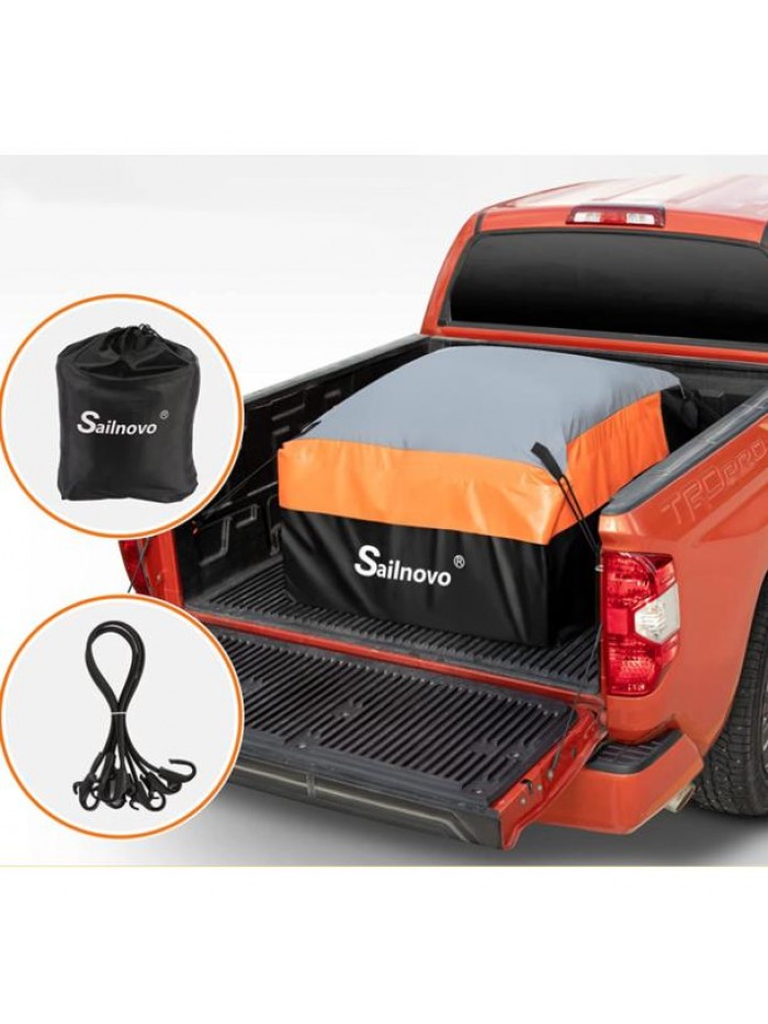 26 Cubic Feet Truck Bed Cargo Bag 100% Waterproof 500D Heavy Duty Luggage Bag Fits Any Truck