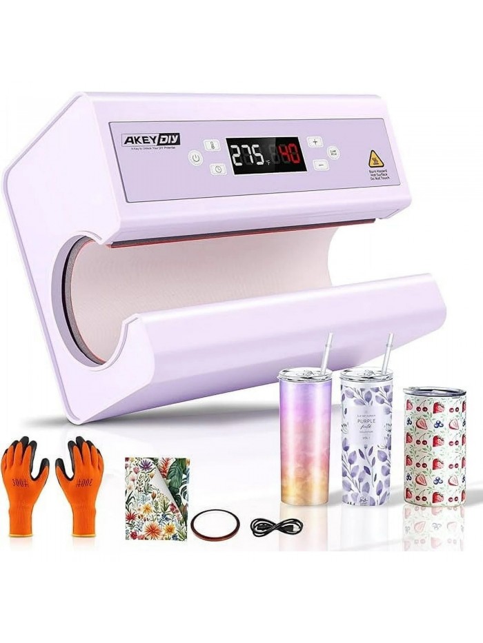 Adnoom Auto Tumbler Heat Press Machine, 30OZ Mug Heat Press Fast & Even, Automatic Sublimation Tumblers Press,Cup Transfer Machine for 11-30OZ Stainless Steel, Ceramic