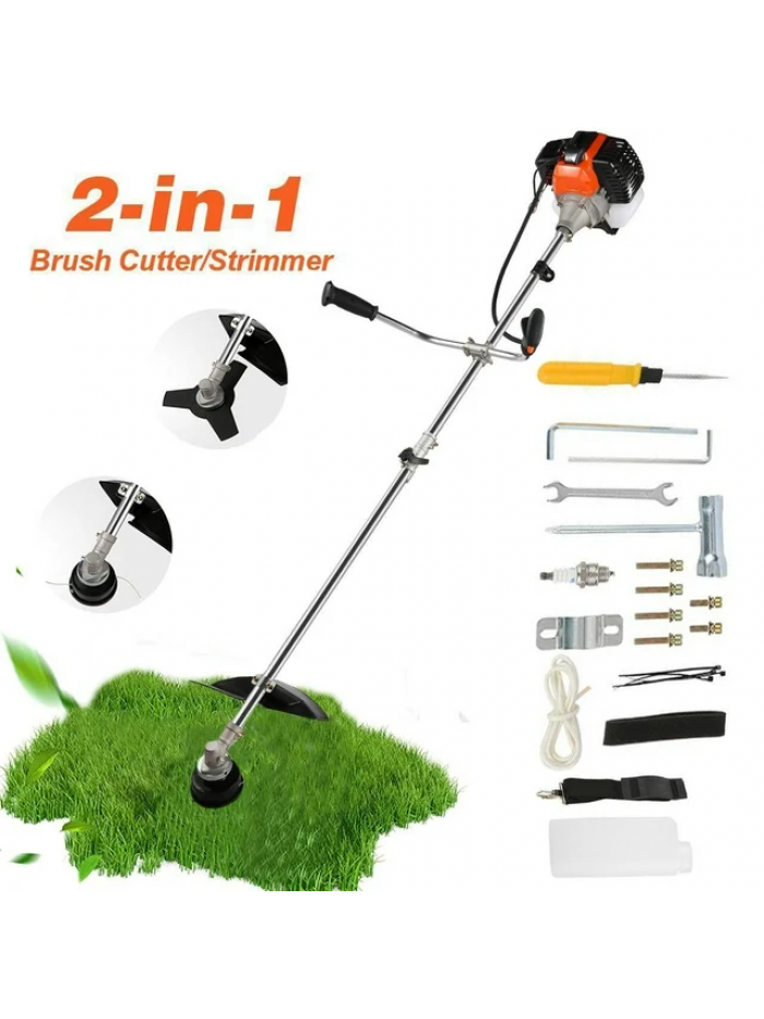 2-in-1 Cordless Electric Weed Eater, Battery Powered Lightweight Weed Grass Trimmer/Edger, 42.7cc Lightweight Portable Lawn Mower